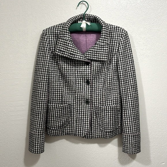 Weekend by Max Mara will houndstooth button down jacket, size 8 - Picture 11 of 14